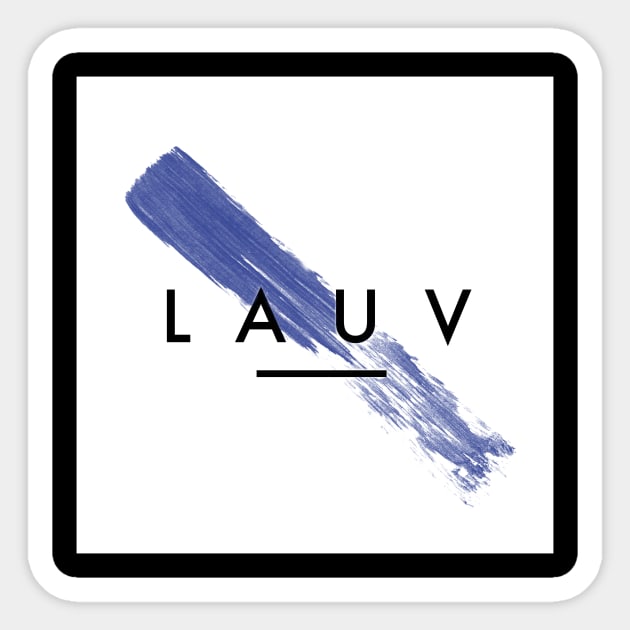 Lauv Blue Paint Streak Sticker by usernate